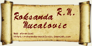 Roksanda Mučalović vizit kartica